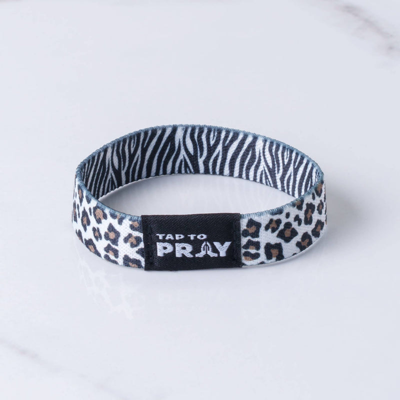 Tap To Pray™ Wristbands - Safari Zebra: X-Small