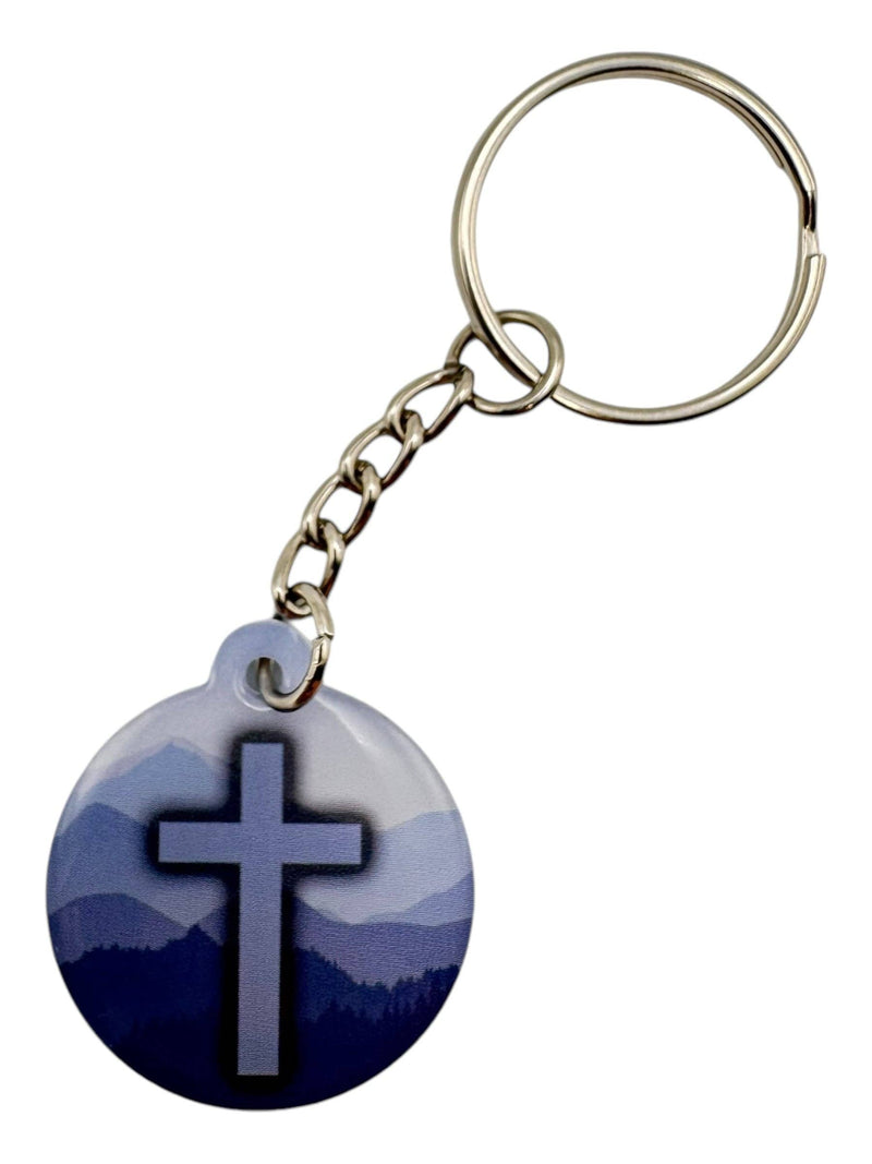 Tap To Pray™ - Prayer Tag Keychains: White + Cross