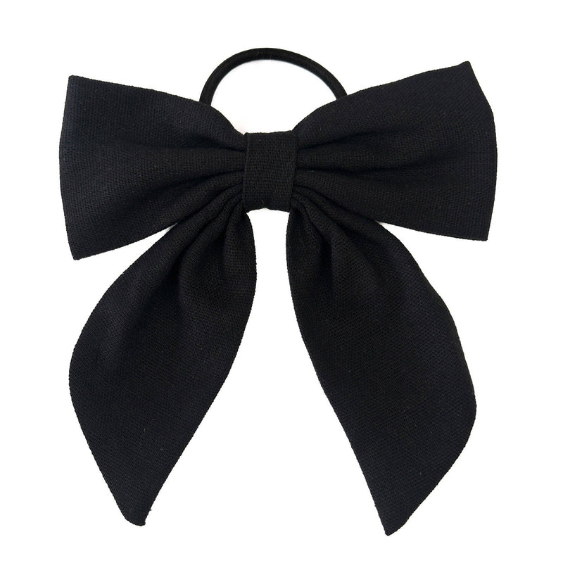 Black Linen Bottle Bow