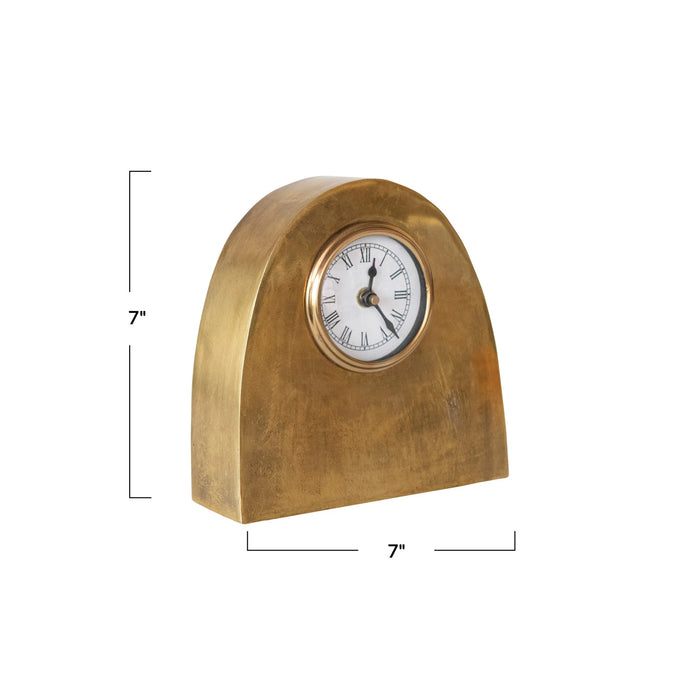 Arched Metal Mantel Clock