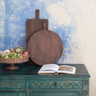 Mango Wood Cheese/Cutting Board with Handle