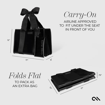 Midnight Black | Bow Tote w/Phone Pouch
