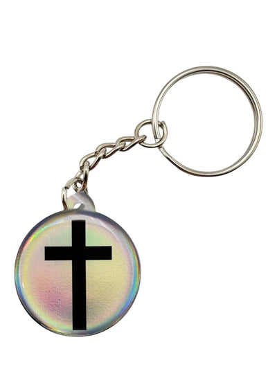 Tap To Pray™ - Prayer Tag Keychains: White + Cross
