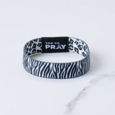 Tap To Pray™ Wristbands - Safari Zebra: X-Small