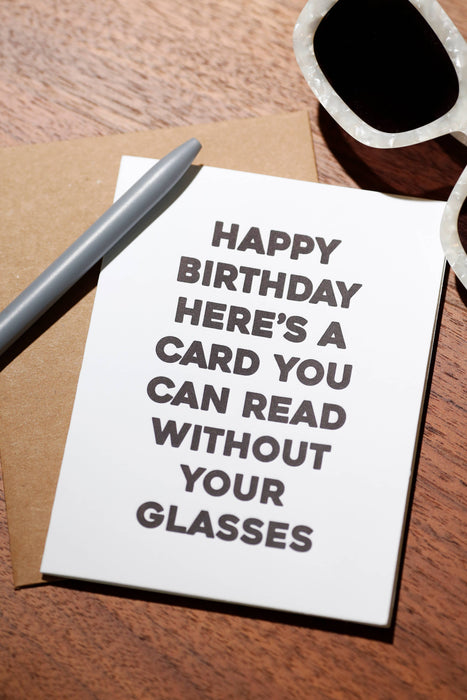 Glasses - Birthday Card