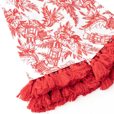 Nutcracker Toile Tassel Kitchen Towel Set