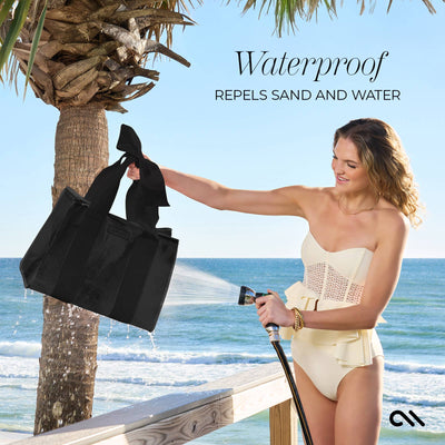 Midnight Black | Bow Tote w/Phone Pouch