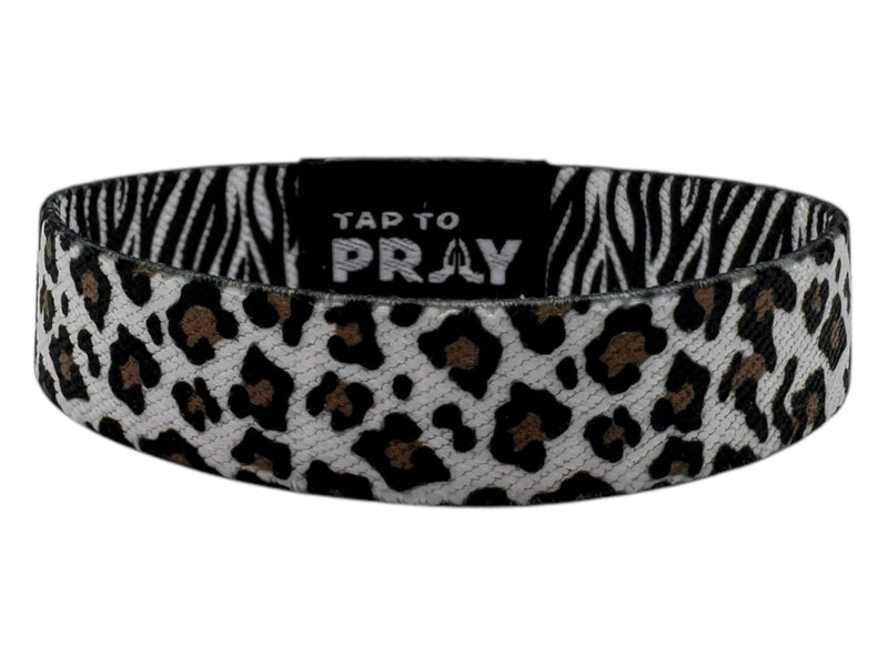 Tap To Pray™ Wristbands - Safari Zebra: X-Large