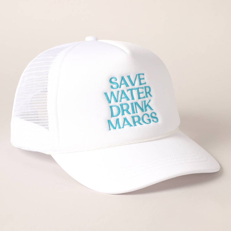 Save Water Drink Margs Trucker: BABY PINK