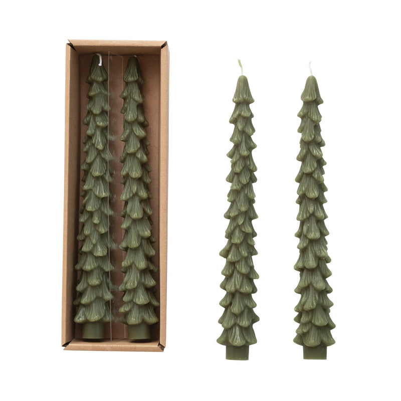 Unscented Tree Shaped Taper Candles (Large)