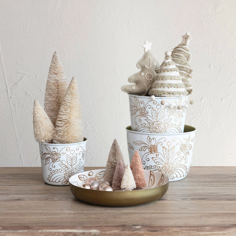 Enameled Holiday Planters
