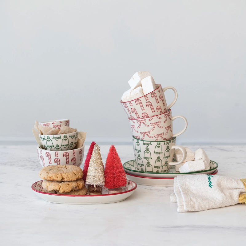 Hand-Stamped Stoneware Mug