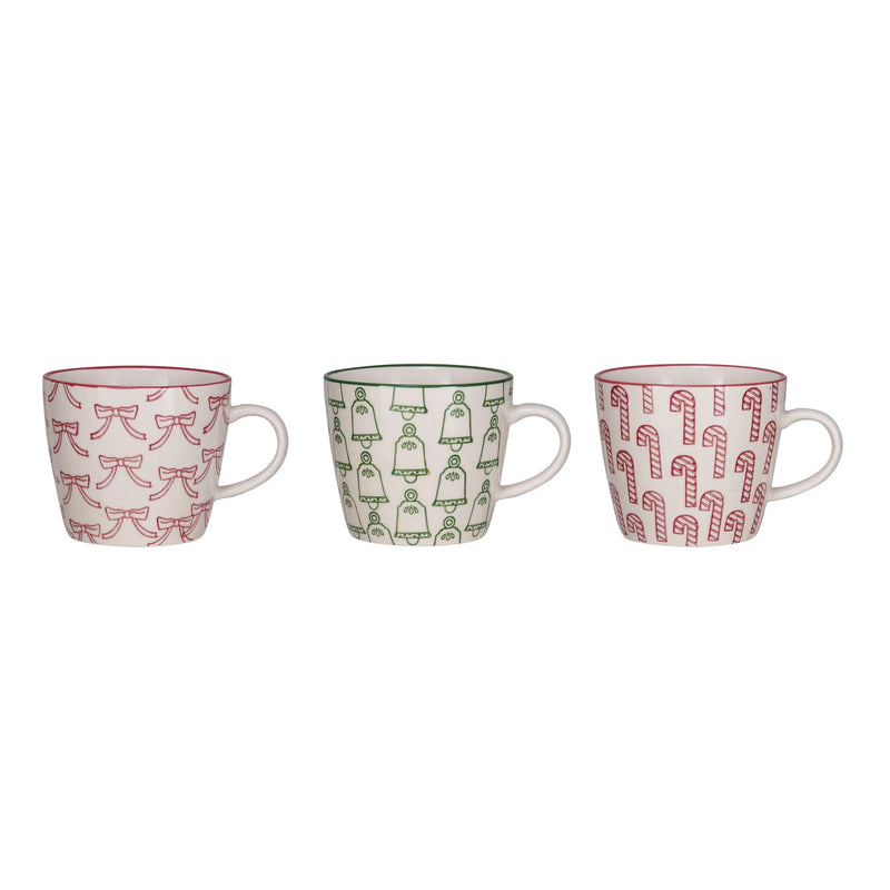 Hand-Stamped Stoneware Mug
