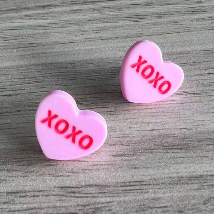 Conversation Heart Earrings: XOXO
