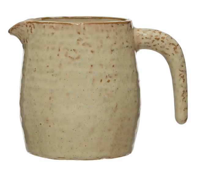 14 oz. Stoneware Pitcher, Reactive Glaze