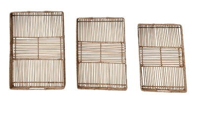 Hand-Woven Trays with Handles