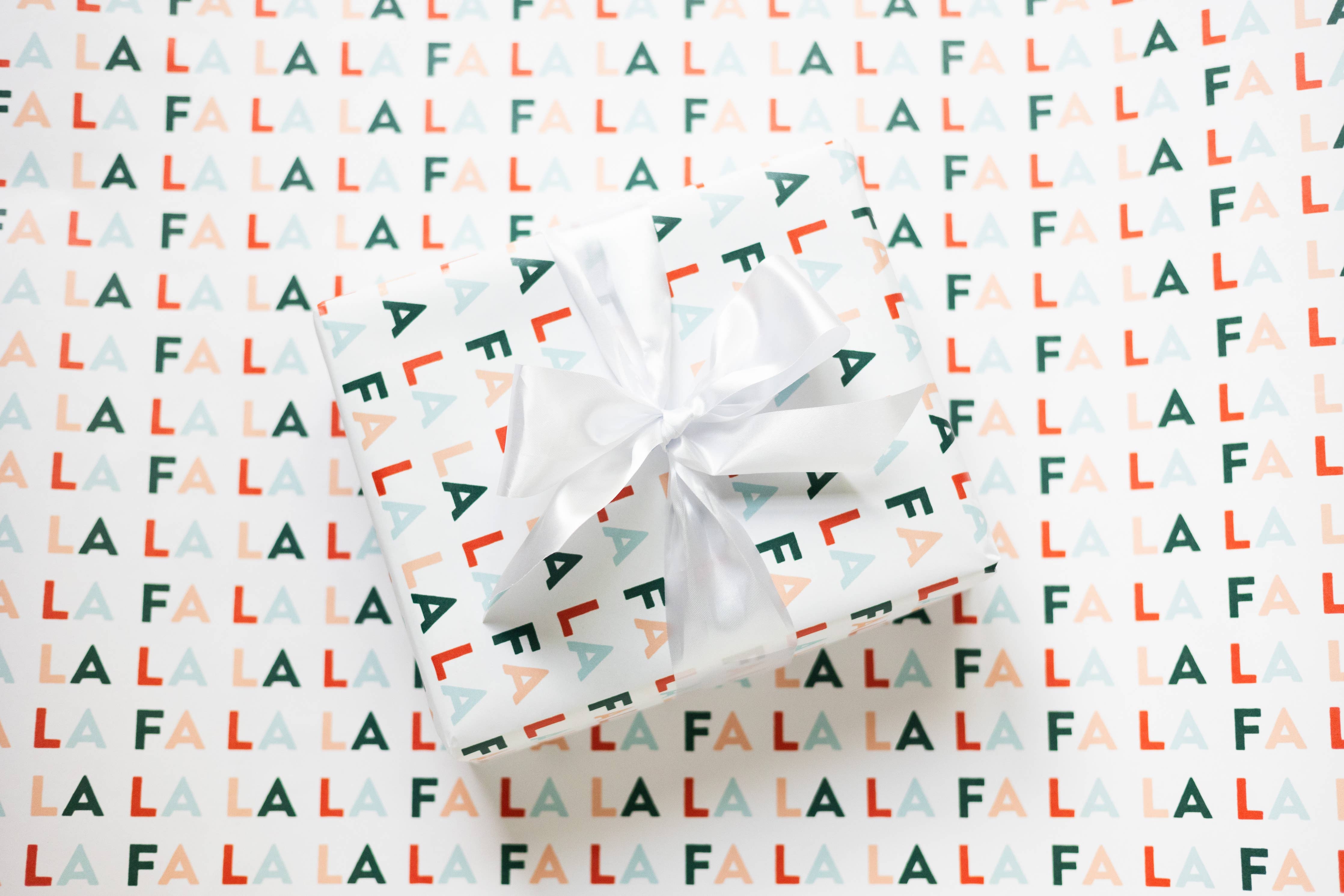 FA LA LA Lettered Wrapping Paper Roll – Hollowood at Home