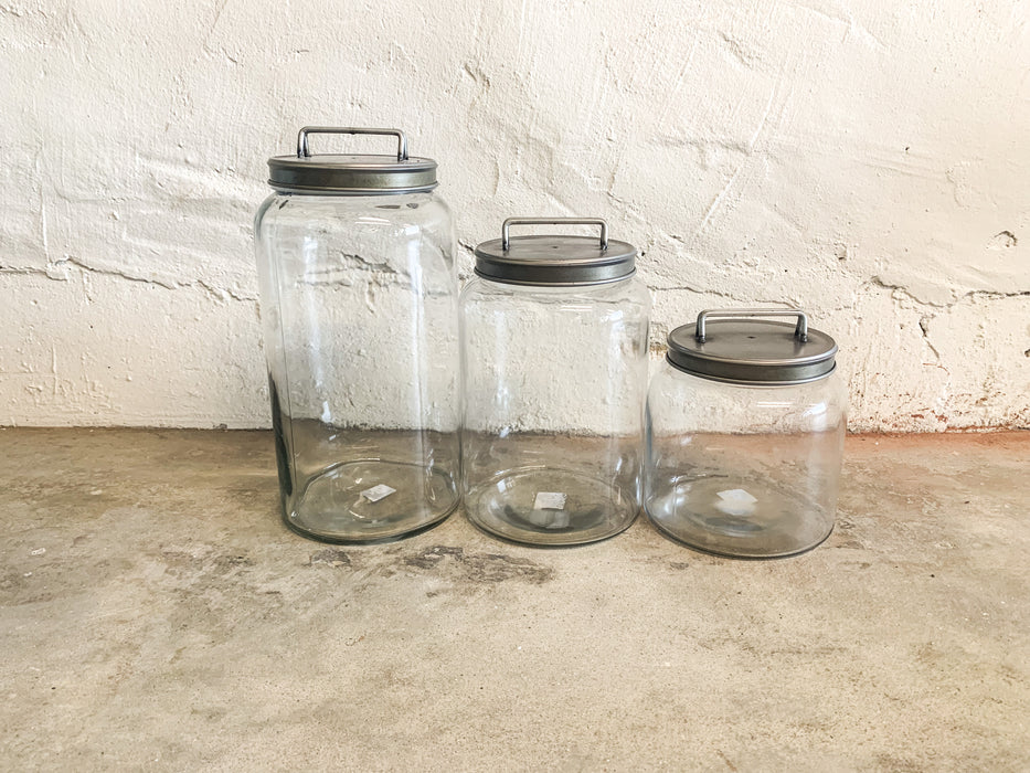Glass Kitchen Canister with Lid