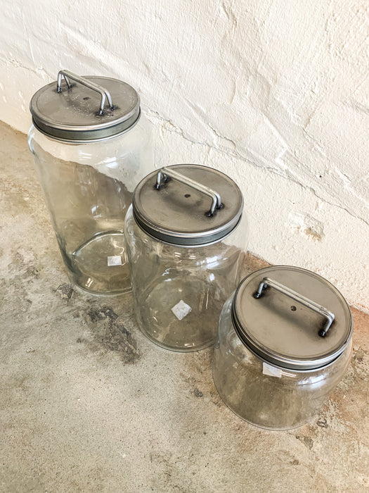 Glass Kitchen Canister with Lid