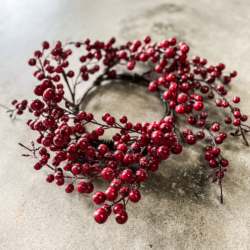 Iced Weatherproof Berry Candle Ring