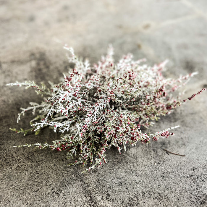 Snowy Cedar & Berries Half Sphere