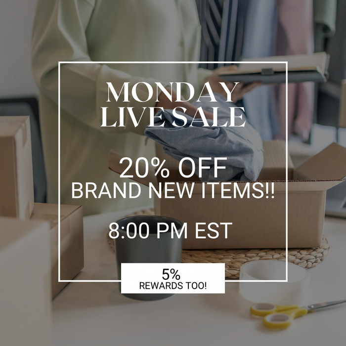 20% OFF TUESDAY’S LIVE SALE