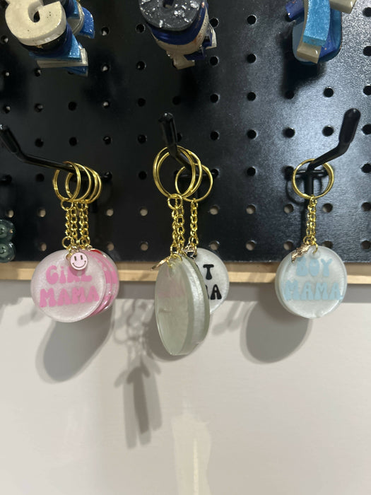 2in Circle Resin Keychains